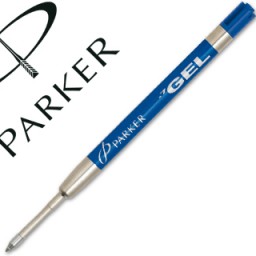 Recambio Parker bolígrafo 0,7mm. tinta gel azul